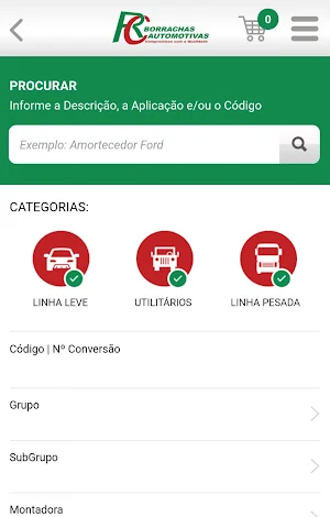 RC Borrachas - Catálogo Screenshot 1