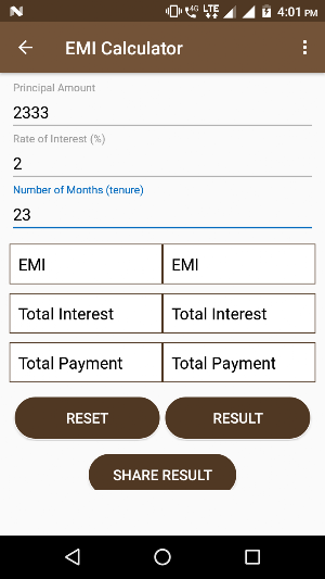 EMI Calculator Screenshot 1