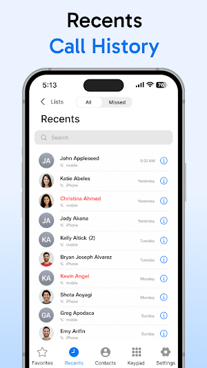 Contacts Screenshot 2