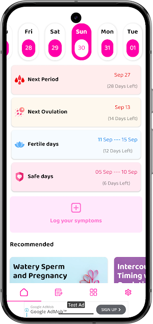 Period Tracker Ovulation Cycle Screenshot 2