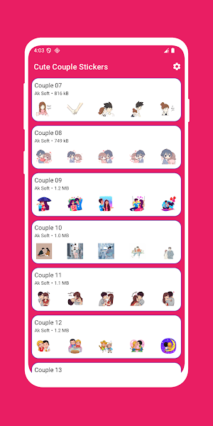 Cute Couple Stickers Screenshot 2