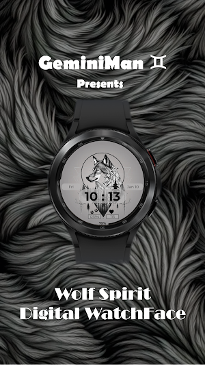 Wolf Spirit Digital Watchface Screenshot 0