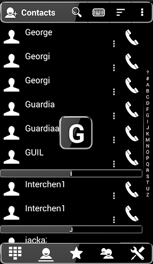 Theme RocketDial Black Glass Screenshot 1