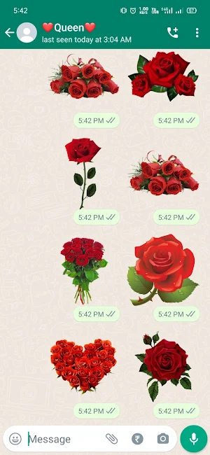 WASticker: Love Roses Stickers Screenshot 1