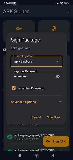 ApkSigner Screenshot 2
