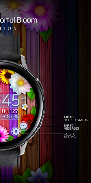 Colorful Bloom - Watchface Screenshot 2