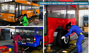 Smart Bus Wash Service: Gas Station Parking Games Screenshot 2