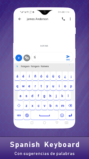 Spanish Language Keyboard Screenshot 1