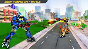Bus Robot Car Transform War –Police Robot games Screenshot 2