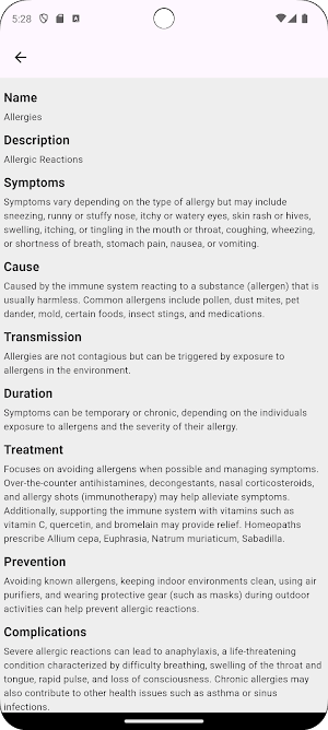 Diseases Screenshot 1