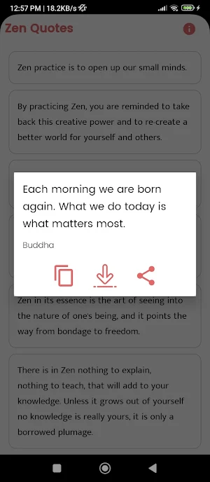 Zen Quotes and Sayings Screenshot 2