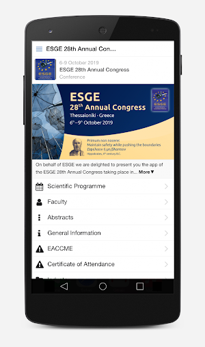 ESGE Congress 2019 Screenshot 1