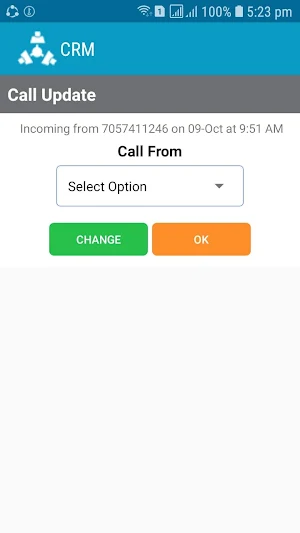 Ekatm CRM Call Log Screenshot 2