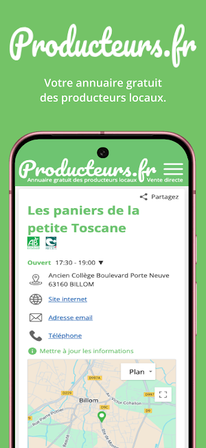 Producteurs.fr Screenshot 1
