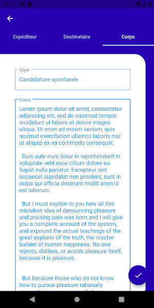 MO - Générateur de  Lettre de motivation Gratuit Screenshot 3
