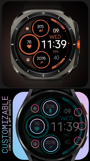 Digital Rose Gold 6 watch face Screenshot 3
