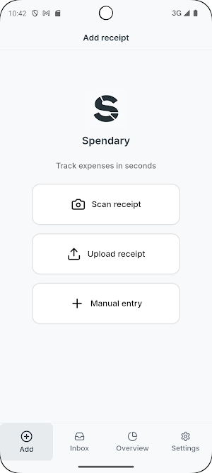 Spendary – Receipt Scanner Screenshot 0