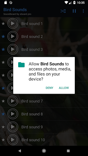 Bird sounds ~ Sboard.pro Screenshot 1