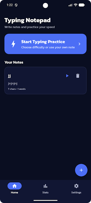 Notepad for Typing Practice Screenshot 0