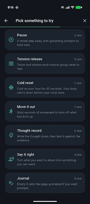 CalmWithin Screenshot 1