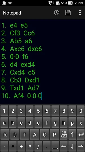 Teclado de ajedrez Screenshot 1
