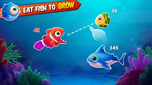 Hungry Fish Shark Eat Fish.io Screenshot 0