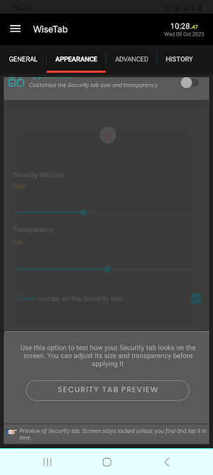 WiseTab Screenshot 2