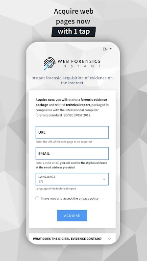 Web Forensics Instant Screenshot 0