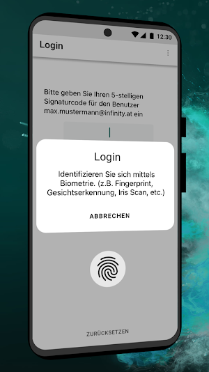 Raiffeisen INFINITY Signatur Screenshot 0