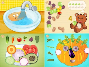 Funny Veggies! Kids games girls, boys, babies free Screenshot 0