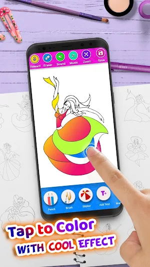 Princess Coloring Book - Princess Drawing Screenshot 1