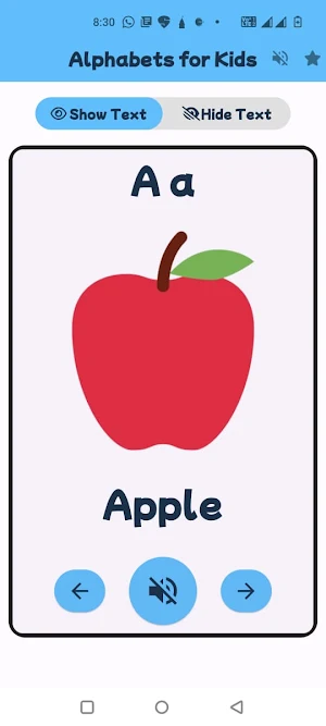 Alphabet Flashcard for Kids Screenshot 1