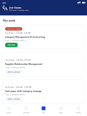 CLA LMS Screenshot 2