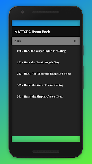 MATTISDA Hymnal book Screenshot 2