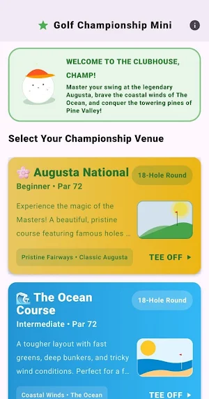 Golf Championship Mini Screenshot 1