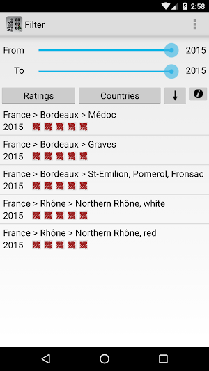 Wine Vintages Screenshot 2