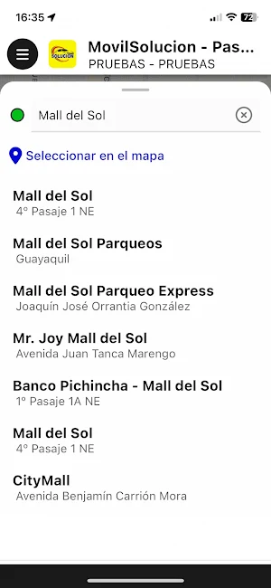 MovilSolucion - Pasajero Screenshot 1
