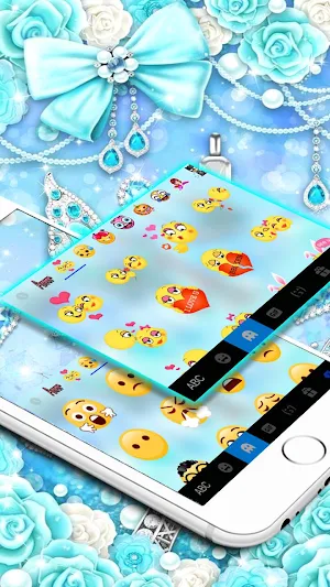 Blue Paris Butterfly Keyboard Theme Screenshot 2