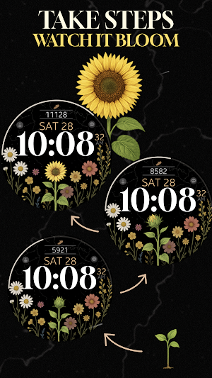 Sunflower Steps watch face Screenshot 1