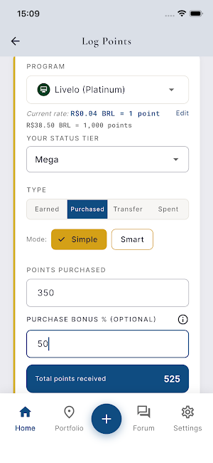 Pointfolio: Miles & Points Screenshot 2