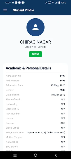 SSSPS Parent App Screenshot 1