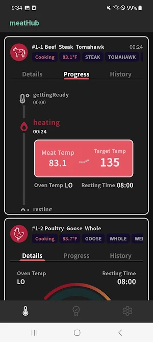 meatHub Smart Meat Thermometer Screenshot 1