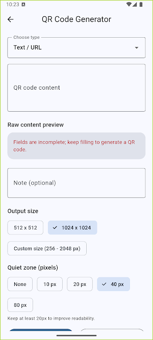QRGo! QRCode Scanner&Generator Screenshot 2