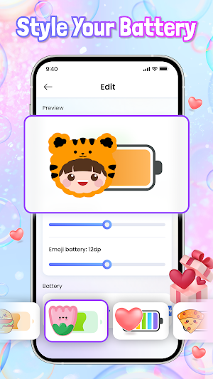 Emoji Battery Widget: Icon Bar Screenshot 2