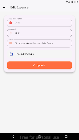 Event Budget Tracker Screenshot 1