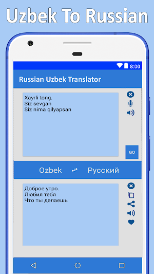 O'Zbekcha Ruscha Tarjimon Screenshot 1