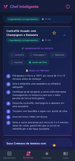 Receitas - Chef Inteligente Screenshot 1
