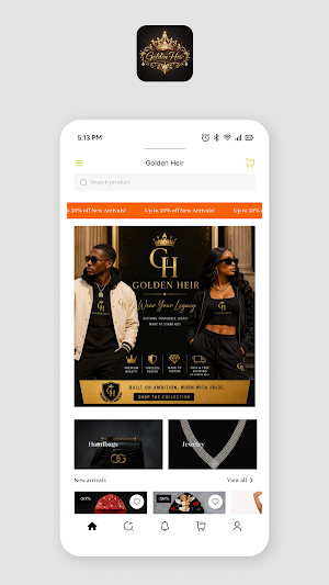 Golden Heir Shopping App Screenshot 0