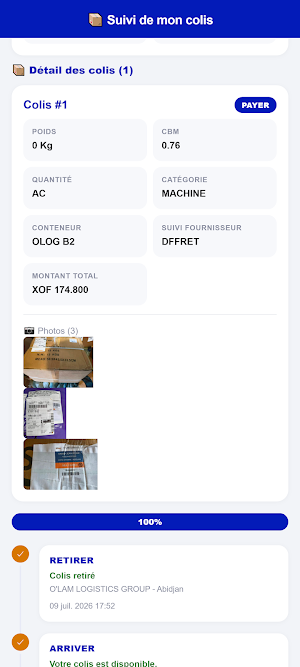 Olam Suivi Screenshot 3