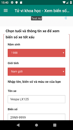 Tử vi khoa học - Xem biển số xe Screenshot 2